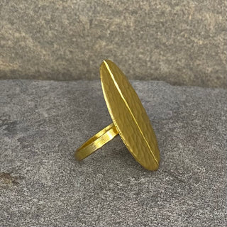 Hammered Oval Ring ☆Brass☆