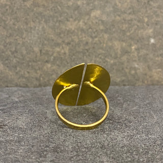 Hammered Oval Ring ☆Brass☆