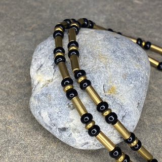 Large Coin Black Necklace ☆Brass☆