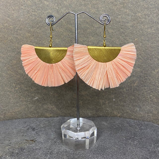 Pink Tassel Earrings ☆Brass☆
