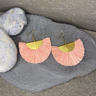 Pink Tassel Earrings ☆Brass☆