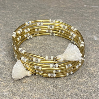 White Tassel Bracelet ☆Brass☆