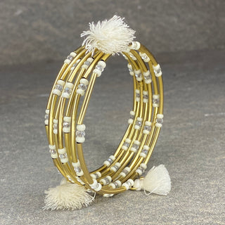 White Tassel Bracelet ☆Brass☆
