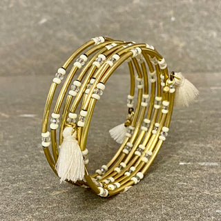 White Tassel Bracelet ☆Brass☆
