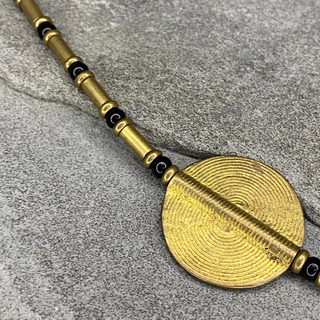 Coin Black Necklace ☆Brass☆
