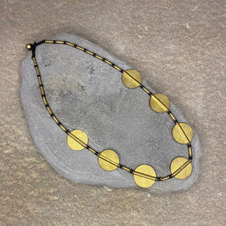 Coin Black Necklace ☆Brass☆