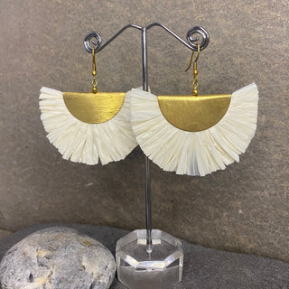 White Tassel Earrings ☆Brass☆