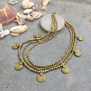 Three Line Mandala Anklet ☆Brass☆